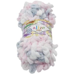 Puffy color 100 g - 5864 fehér, szürke, világos rózsaszín kép