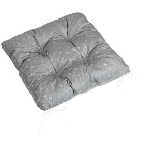 Bellatex 41/227 Adéla ülőpárna, steppelt, 40×40 cm, futóvirág, szürke kép