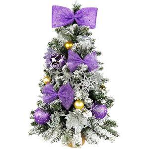 LAALU karácsonyfa LED fényekkel díszítve - Lila költészet, 28 dísz, 60 cm kép