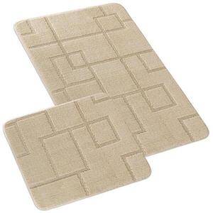 BELLATEX Bany szett, 60×100 + 60×50 cm, téglalap alakú, krémszínű kép
