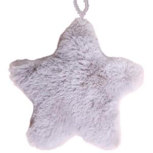 LAALU Karácsonyi dísz - textil csillag, szürke, 12 cm kép