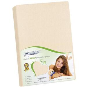 Bellatex J5 Jersey lepedő, 140×200 cm, krémszín kép
