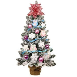 LAALU LED fényekkel díszített karácsonyfa - Baglyok, 38 dísz, 60 cm kép