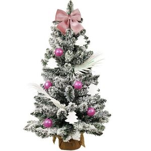 LAALU LED fényekkel díszített karácsonyfa - Rózsaszín ajándék, 26 dísz, 60 cm kép