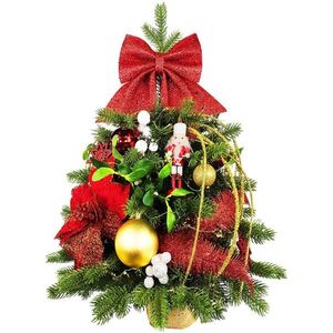 LAALU LED fényekkel díszített karácsonyfa - Vörös Diótörő II, 34 dísz, 60 cm kép