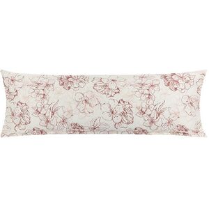 BELLATEX huzat - ölelőpárna 45 × 120 cm, bordó virágos kép