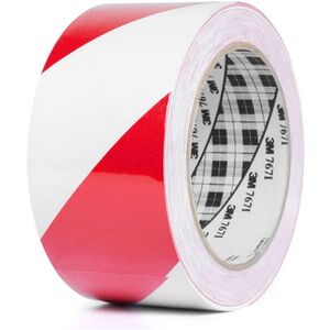 3M PVC ragasztószalag biztonsági jelöléshez 766i, 50 mm × 33 m, piros és fehér szín kép