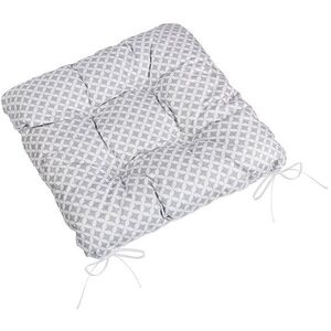 BELLATEX Ülőpárna ADÉLA, 41\905 steppelt 40 × 40, rombusz, szürke-fehér kép