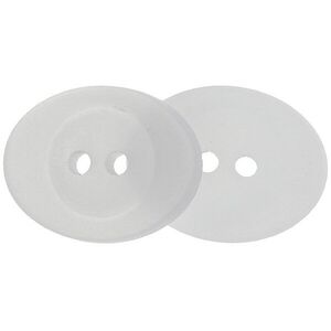 Gombok Žirovnice Knoflík 16 × 18 mm, ovális fehér 44610A, 6 darabos készlet kép