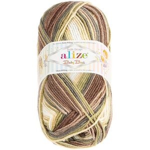 Bellatex Baby Best Batik 100 g - 1893 fehér, barna, zöld kép