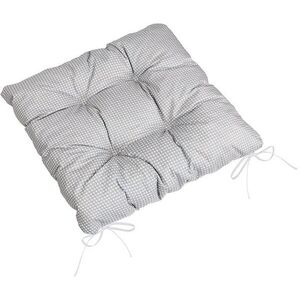 BELLATEX Ülőpárna ADÉLA, 41\904 steppelt 40 × 40, kockás, szürke-fehér kép