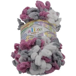 Puffy color 100g - 6070 fehér, szürke, sötét rózsaszín kép