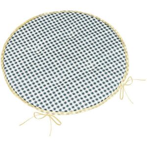 BELLATEX Ülőpárna BERTA, 79\610 kerek sima, átmérő 40 cm, kockás, szürke kép