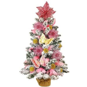 LAALU LED fényekkel díszített karácsonyfa - Cukorka - 45 db dísz, 60 cm kép