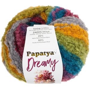 Bellatex fonal Papatya Dreamy 100 g - 06 kék, mustársárga, zöld, bordó, szürke kép