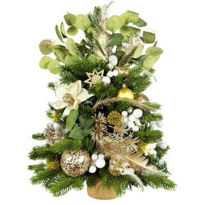LAALU karácsonyfa LED fényekkel díszítve - Lágy champagne II, 50 dísz, 60 cm kép