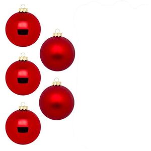 LAALU díszkészlet: piros matt/fényes díszek 8 cm, 12 db kép