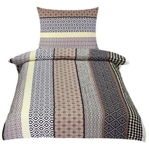 Bellatex krepp, 80/309, bézs csíkos, 140 × 200 cm, 70 × 90 cm kép