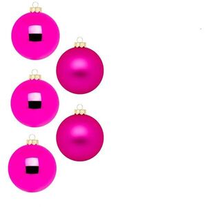 LAALU díszkészlet: rózsaszín matt/fényes 8 cm, 12 db kép