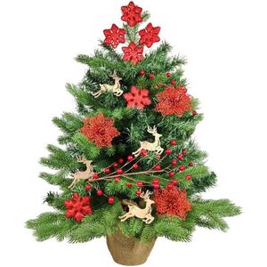 LAALU LED fényekkel díszített karácsonyfa - Szarvas, 27 dísz, 60 cm kép