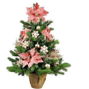 LAALU karácsonyfa LED fényekkel díszítve - Hópelyhek, 25 dísz, 60 cm kép