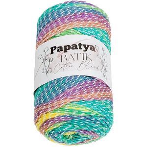 BELLATEX Papatya Papatya Cotton Blend batik 100 g, 1005 fehér, rózsaszín, zöld kép