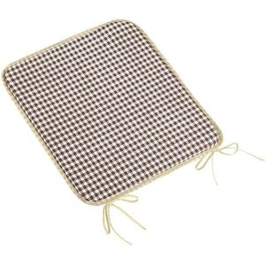 BELLATEX Ülőpárna BERTA 34/608 sima 40 × 40 cm, barna, kockás kép