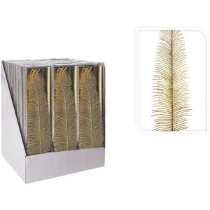 LAALU dekorációs készlet: champagne csillogó tollak 3, 2 x 7, 5 cm, 3 db kép