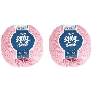 BELLATEX Ally cotton 50 g 2 darabos készlet - 026 világos rózsaszín kép