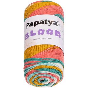 Bellatex fonal Papatya Bloom 100 g - 01 fehér, mustársárga, lazac kép