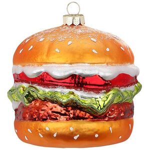 LAALU Üveg karácsonyi dekoráció Cheesburger 10 cm kép