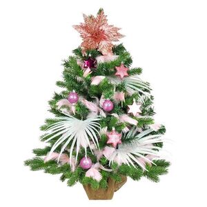LAALU LED fényekkel díszített karácsonyfa - Tündércsillag, 27 dísz, 60 cm kép