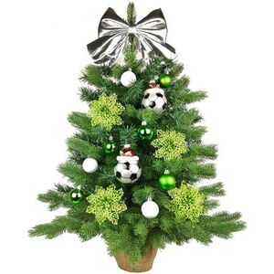 LAALU Díszített karácsonyfa LED világítással - FUTBALL AJÁNDÉK, 37 db dísz, 60 cm kép