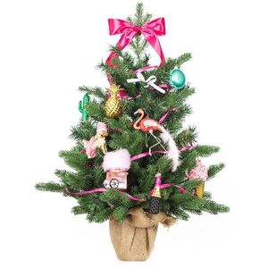 LAALU Díszített karácsonyfa LED világítással - ÉDES KINCS, 11 db dísz, 60 cm kép