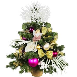 LAALU LED fényekkel díszített karácsonyfa - Rózsaszín varázslat II, 37 dísz, 60 cm kép