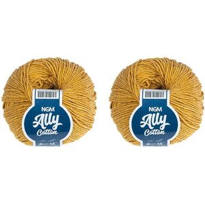 Bellatex Ally cotton 50 g set, 2 db - 036 mustársárga kép