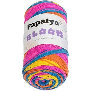 Bellatex fonal Papatya Bloom 100 g - 07 sárga, kék, rózsaszín kép