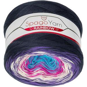 BELLATEX SpagoYarn Rainbow 250 g - 9 lila, rózsaszín, türkiz kép