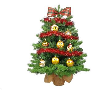 Feldíszített fa SMAJLÍCI 60 cm 16 díszítéssel és dekorációval LED VILÁGÍTÁSSAL kép
