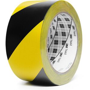 3M PVC ragasztószalag biztonsági jelöléshez 766i, 50 mm × 33 m, fekete-sárga kép