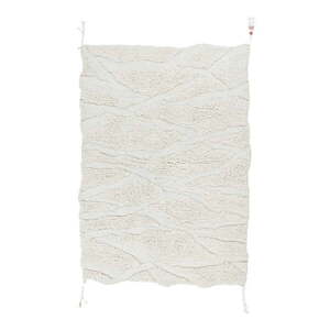 Fehér mosható kézi szövésű gyapjú szőnyeg 170x240 cm Enkang Ivory – Lorena Canals kép