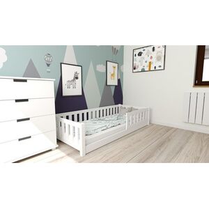 Gyermek Montessori ágy PINELO 90 x 200 cm, fehér Matrac: Matrac nélkül, Ágyrács: Ágyrács nélkül kép