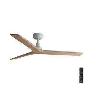 FARO Barcelona FARO 34280 - Mennyezeti látor KLIM M fenyő/fehér átm. 125 cm+ távirányítás 34280 kép