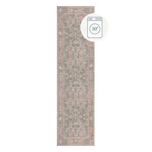 Világoszöld mosható futószőnyeg 60x230 cm Una Floral – Flair Rugs kép