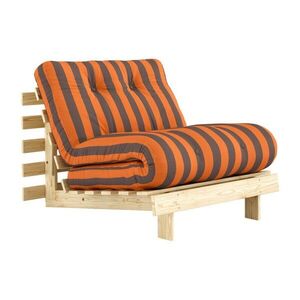 Narancssárga-barna futon-fa fotel Roots – Karup kép