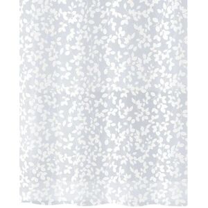 Spirella BLATT, növényi motívummal, szürke-fehér, PEVA, 180 × 200 cm kép