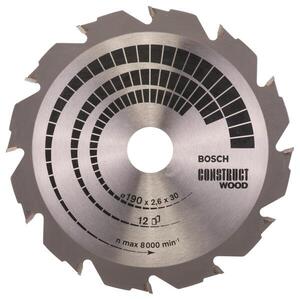 BOSCH 2608640633 Fűrészlap Construct Wood 190 x 30 x 2, 6 mm kép