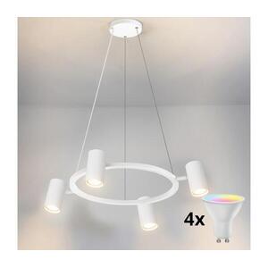 Brilagi - LED RGBW Dimmelhető kábelen függő csillár SELE 4xGU10/6, 5W/230V fehér BG5277+4xAI0589 kép