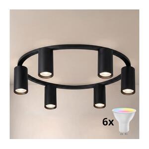 Brilagi - LED RGBW fényerőszabályozható mennyezeti lámpatest SELE 6xGU10/6, 5W/230V fekete BG5285+AI2323 kép