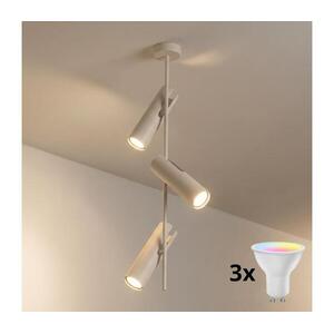 Brilagi - LED RGBW dimmelhető rúdon szerelt csillár BRANCH 3xGU10/6, 5W/230V bézs BG5261+3xAI0589 kép